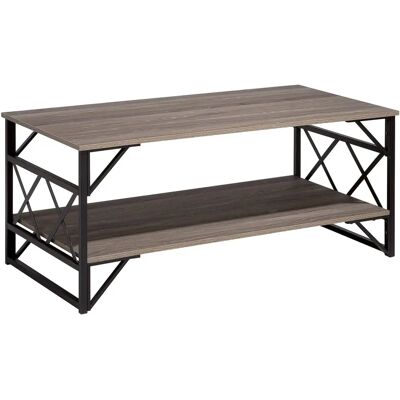 Table basse Beliani BOLTON Taupe - Style industriel Panneau de particules - Publicité Table basse Beliani BOLTON Taupe - Style industriel Panneau de particules - Publicité