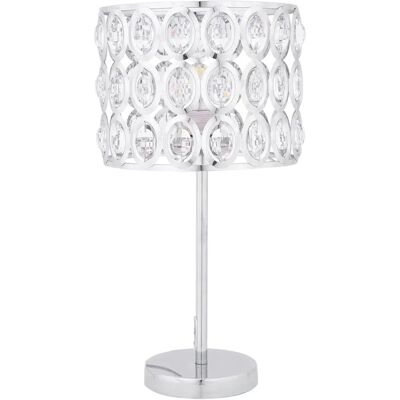 Beliani Modelo TENNA Cristal Plateado - Lámpara de Mesa Beliani Modelo TENNA Cristal Plateado - Lámpara de Mesa