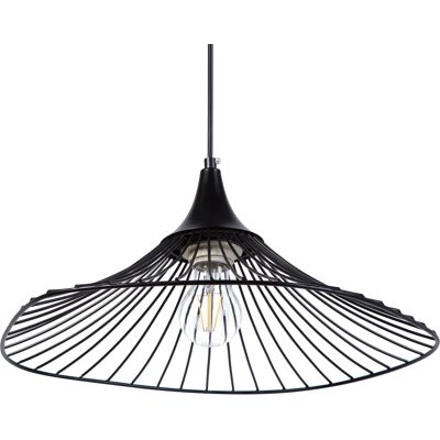 Lámpara Colgante Beliani Mazaro - Estilo Industrial Negro Lámpara Colgante Beliani Mazaro - Estilo Industrial Negro