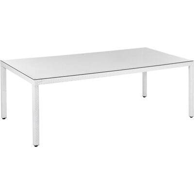 Tavolo da giardino Beliani Bianca 220x100cm - Tavolo da giardino Tavolo da giardino Beliani Bianca 220x100cm - Tavolo da giardino