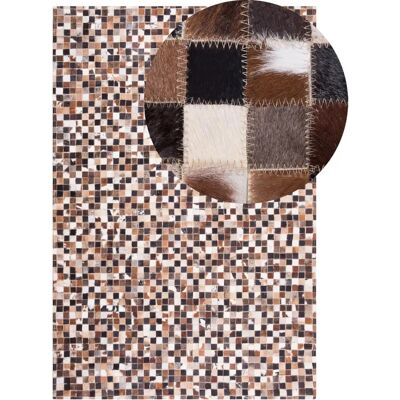 Alfombra Beliani - Piel de vacuno natural - 160x230 cm - Multicolor - Estilo moderno Alfombra Beliani - Piel de vacuno natural - 160x230 cm - Multicolor - Estilo moderno