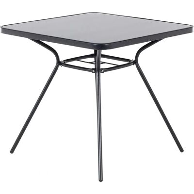 Table de Jardin Beliani - Acier Noir 80 x 80 cm - Mobilier de Jardin - Publicité Table de Jardin Beliani - Acier Noir 80 x 80 cm - Mobilier de Jardin - Publicité