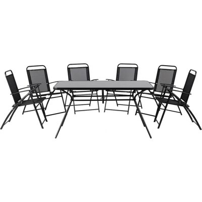 Set da Pranzo Nero per 6 Persone - Set da Pranzo Set da Pranzo Nero per 6 Persone - Set da Pranzo