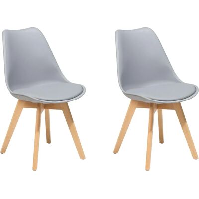 Beliani DAKOTA II Chaises de salle à manger gris - Lot de 2 - Publicité Beliani DAKOTA II Chaises de salle à manger gris - Lot de 2 - Publicité