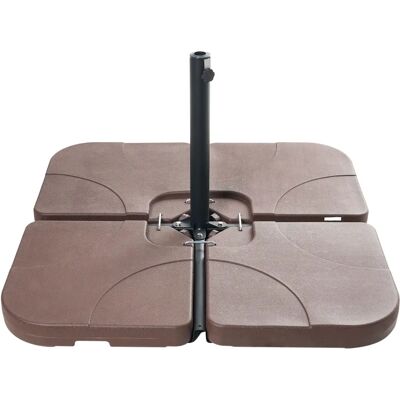 Base de Parasol Beliani - Carré 104x104cm, Remplissable Eau/Sable, Résistant UV - Publicité Base de Parasol Beliani - Carré 104x104cm, Remplissable Eau/Sable, Résistant UV - Publicité