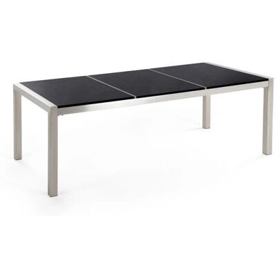 Table de Jardin Beliani - Granit Noir 220x100cm - Résistante Extérieur - Publicité Table de Jardin Beliani - Granit Noir 220x100cm - Résistante Extérieur - Publicité