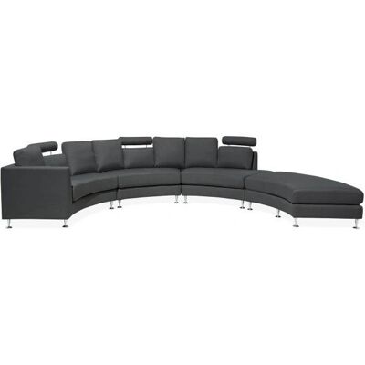Beliani 7-paikkainen Pyöreä Modulaarinen Sohva Harmaa - Sohva Beliani 7-paikkainen Pyöreä Modulaarinen Sohva Harmaa - Sohva