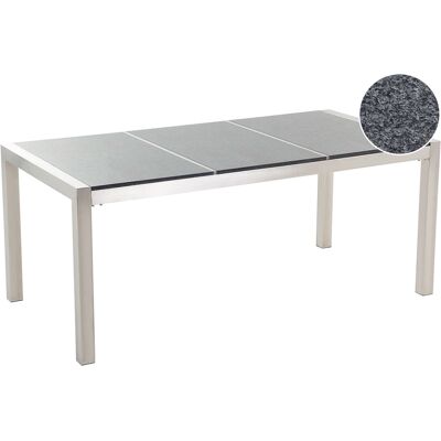 Tavolo da giardino Beliani GROSSETO - Grigio - 180x90 cm Tavolo da giardino Beliani GROSSETO - Grigio - 180x90 cm
