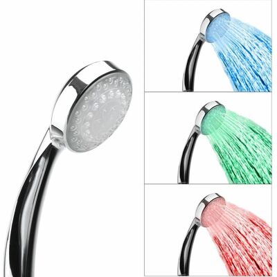 Beliani Duschkopf Silber LED mit Temperatur Sensor - Duschkopf Beliani Duschkopf Silber LED mit Temperatur Sensor - Duschkopf