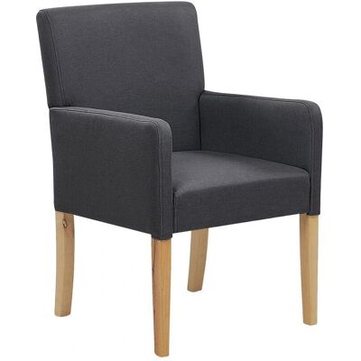 Chaise de salle à manger grise Beliani - Assise rembourrée - Rockefeller - Chaise de salle à manger - Publicité Chaise de salle à manger grise Beliani - Assise rembourrée - Rockefeller - Chaise de salle à manger - Publicité