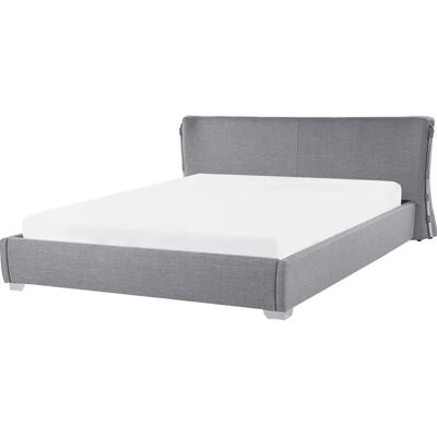 Beliani PARIS Harmaa Kangas Sänky EU King Size - Sänky Beliani PARIS Harmaa Kangas Sänky EU King Size - Sänky