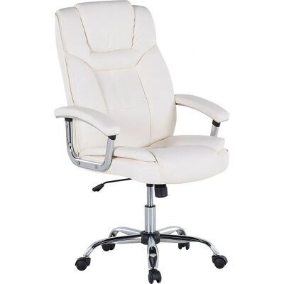 Chaise de Bureau Beliani - Fauteuil en Cuir Synthétique Réglable et Pivotant - Publicité Chaise de Bureau Beliani - Fauteuil en Cuir Synthétique Réglable et Pivotant - Publicité