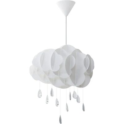 Beliani Pendelleuchte Weiß Wolke Regentropfen Kinderzimmer Licht Beliani Pendelleuchte Weiß Wolke Regentropfen Kinderzimmer Licht