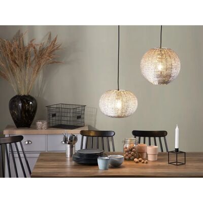Beliani Hängelampe Silber Globus - Modernes Raumlicht Beliani Hängelampe Silber Globus - Modernes Raumlicht