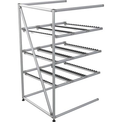 Kaiserkraft Aluminium Durchgangregal - Easy Flow - 1800mm - 1367mm - Regalsystem Kaiserkraft Aluminium Durchgangregal - Easy Flow - 1800mm - 1367mm - Regalsystem