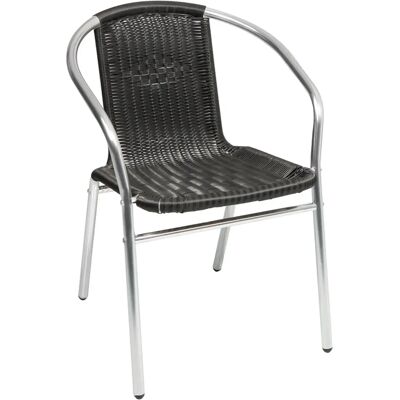 Mojawo - Bistro - Silber - Aluminium/Polyrattan - Bistrostuhl Mojawo - Bistro - Silber - Aluminium/Polyrattan - Bistrostuhl