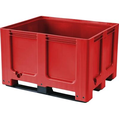 Contenedor palet, Kaiserkraft - Rojo, 1200x1000x790 mm, 3 listones Contenedor palet, Kaiserkraft - Rojo, 1200x1000x790 mm, 3 listones