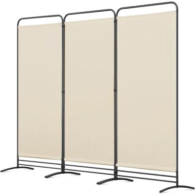 Angel Living - Paravent 3-Panneaux - Beige - Séparateur d'Espaces - Publicité Angel Living - Paravent 3-Panneaux - Beige - Séparateur d'Espaces - Publicité