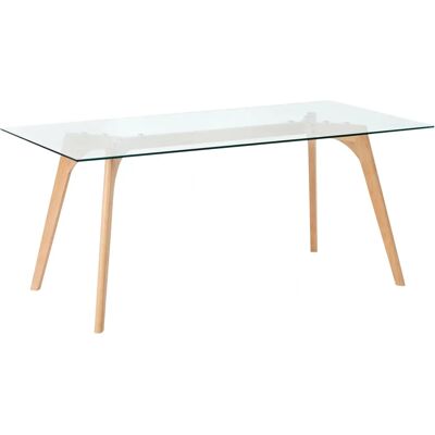 Beliani - Table à manger en verre scandinave - 180x90 cm - Publicité Beliani - Table à manger en verre scandinave - 180x90 cm - Publicité