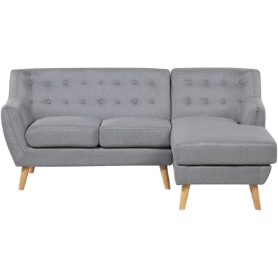 Beliani Kulmasohva Vaaleanharmaa Päällinen - Corner Sofa Beliani Kulmasohva Vaaleanharmaa Päällinen - Corner Sofa
