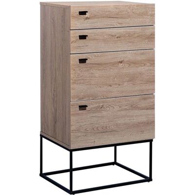 Beliani ACRA Cajonera de Madera Clara - Comoda Beliani ACRA Cajonera de Madera Clara - Comoda
