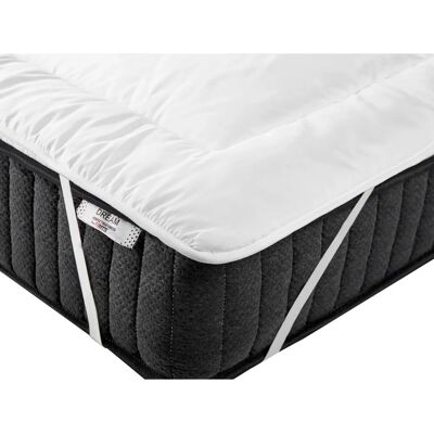 Beliani Sänkypeite Microfibre Valkoinen Yksittäinen - Topper Beliani Sänkypeite Microfibre Valkoinen Yksittäinen - Topper