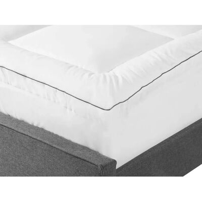 Beliani Protector de colchón de algodón Japara blanco tamaño doble EU 140 x 200 cm - Protector Beliani Protector de colchón de algodón Japara blanco tamaño doble EU 140 x 200 cm - Protector