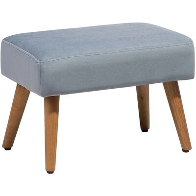 Pied de table en velours gris avec pieds en bois Style Scandinave - Repose-pieds - Publicité Pied de table en velours gris avec pieds en bois Style Scandinave - Repose-pieds - Publicité