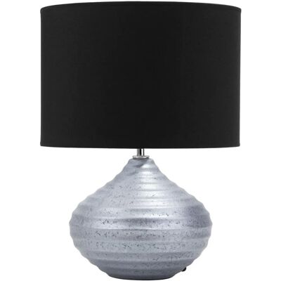 Lámpara de Mesa Plateada KUBAN de Cerámica - Luz Moderna Lámpara de Mesa Plateada KUBAN de Cerámica - Luz Moderna