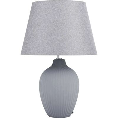 Lampe de table en céramique grise FERGUS - Style rétro Lampe de table en céramique grise FERGUS - Style rétro