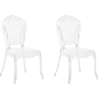 Beliani VERMONT Chaises de salle à manger transparentes empilables - Chaises de salle à manger - Publicité Beliani VERMONT Chaises de salle à manger transparentes empilables - Chaises de salle à manger - Publicité