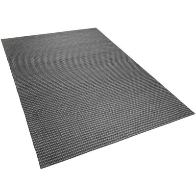 Alfombra Gris Oscuro de Lana y Poliéster Beliani - Alfombra Alfombra Gris Oscuro de Lana y Poliéster Beliani - Alfombra
