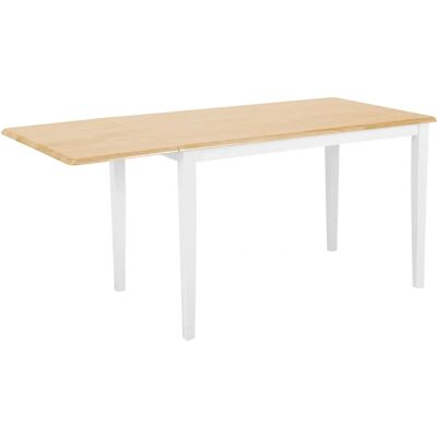 Table à manger extensible blanche Beliani - Style rustique moderne - Publicité Table à manger extensible blanche Beliani - Style rustique moderne - Publicité