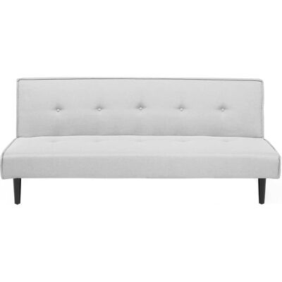 Beliani Sofá Cama Gris Claro - 3 Plazas Beliani Sofá Cama Gris Claro - 3 Plazas