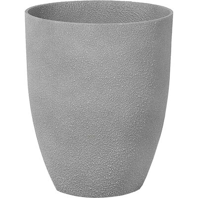 Beliani Pflanzgefäß Grau Stein 35x35x42cm Innen Außen - Pflanzgefäß Beliani Pflanzgefäß Grau Stein 35x35x42cm Innen Außen - Pflanzgefäß