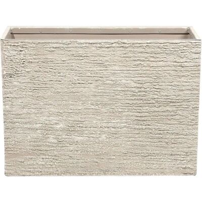 Beliani Pflanzgefäß Beige Edessa - Pflanzgefäß, Indoor Outdoor Rechteckig Beliani Pflanzgefäß Beige Edessa - Pflanzgefäß, Indoor Outdoor Rechteckig