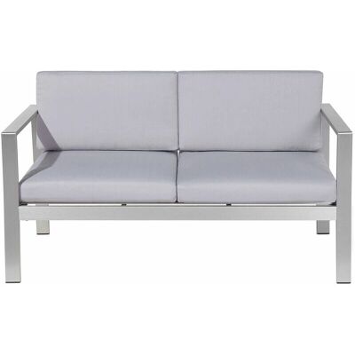 Canapé de jardin Beliani Gris clair Cadre en aluminium Extérieur 2 Places - Mobilier de jardin - Publicité Canapé de jardin Beliani Gris clair Cadre en aluminium Extérieur 2 Places - Mobilier de jardin - Publicité