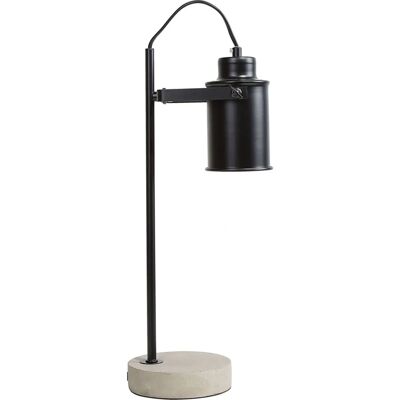 Lampe de table moderne réglable noire en métal avec base en béton - Beliani Lampe de table moderne réglable noire en métal avec base en béton - Beliani