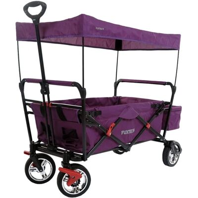 FUXTEC Folding Wagon - UV Roof - 75kg - Garden & Beach FUXTEC Folding Wagon - UV Roof - 75kg - Garden & Beach