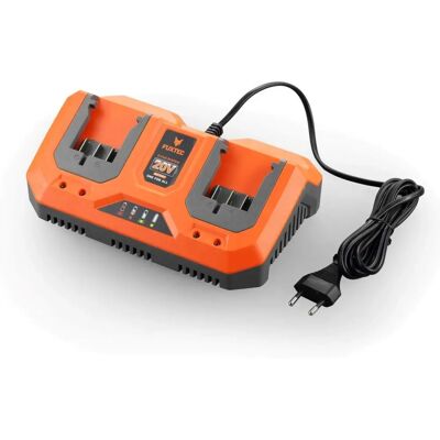Caricabatterie doppio 20V FUXTEC FX-E1LG3A - Attrezzi da giardino Caricabatterie doppio 20V FUXTEC FX-E1LG3A - Attrezzi da giardino
