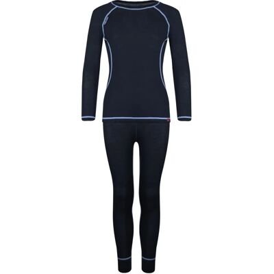 TROLLKIDS - MERINO BASELAYER - anthracite/blue TROLLKIDS - MERINO BASELAYER - anthracite/blue