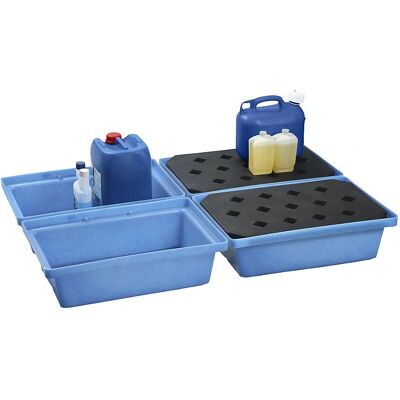 Kaiserkraft Contenedor Pequeño de Polietileno para Palets - Apilable, 20L, Azul - Contenedor Kaiserkraft Contenedor Pequeño de Polietileno para Palets - Apilable, 20L, Azul - Contenedor