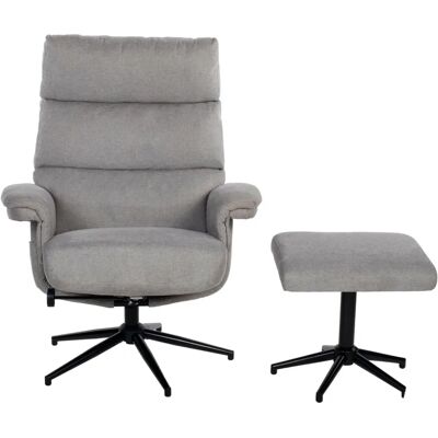 Duo Collection Zalea Grau TV Sessel - Relax & Drehbar Duo Collection Zalea Grau TV Sessel - Relax & Drehbar