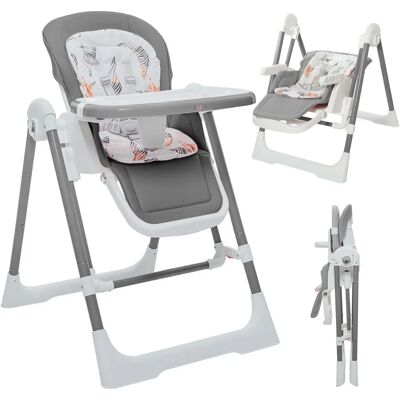 Baby Vivo - 3in1 Chaise Haute / Transat Réglable - Grau Baby Vivo - 3in1 Chaise Haute / Transat Réglable - Grau