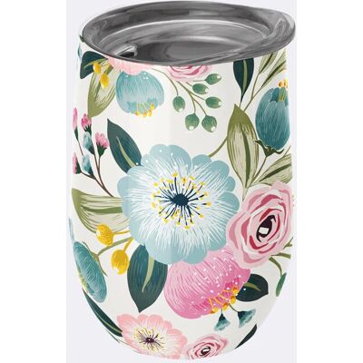 BioLoco Grauer Pastel Flowers Thermobecher - Thermobecher BioLoco Grauer Pastel Flowers Thermobecher - Thermobecher