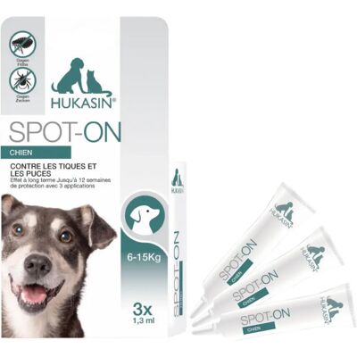 HUKASIN Hund Zecken- & Flohschutz - Icaridin, Eukalyptus, Citronellol HUKASIN Hund Zecken- & Flohschutz - Icaridin, Eukalyptus, Citronellol