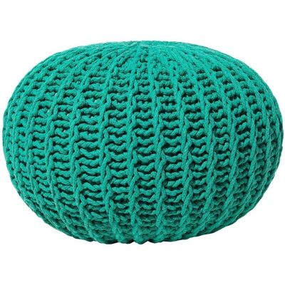 Ottoman Beliani CONRAD Esmeralda Verde Algodón - Otomano - Asiento Pequeño Redondo Ottoman Beliani CONRAD Esmeralda Verde Algodón - Otomano - Asiento Pequeño Redondo