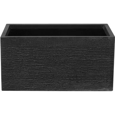 Beliani Plant Pot Black Fibre Clay 60x29x30cm - Plant Pot Beliani Plant Pot Black Fibre Clay 60x29x30cm - Plant Pot