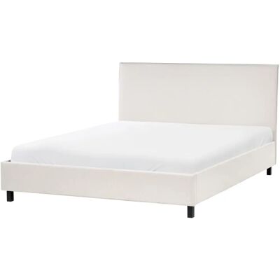 Lit Beliani SENNEZ - Taille Reine UE Tissu Beige - Publicité Lit Beliani SENNEZ - Taille Reine UE Tissu Beige - Publicité