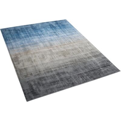 Beliani Viskoosimatto Harmaa Sininen 140x200 - Matto Beliani Viskoosimatto Harmaa Sininen 140x200 - Matto